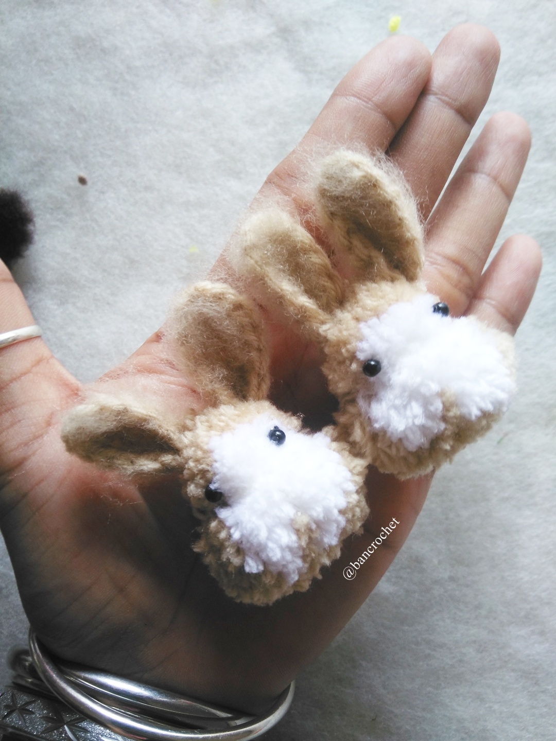 ปอมปอมตุ๊กตากระต่าย pompoms dolls หลากสี 2 นิ้ว