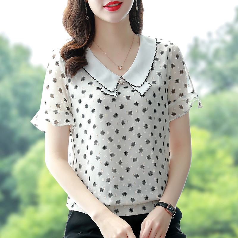 เสื้อชีฟอง เสื้อแฟชั่นสุภาพสตรีวัยผู้ใหญ่ มีไซต์ อก34นิ้ว-43นิ้ว