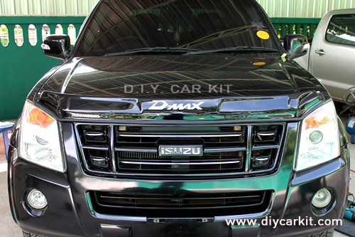 กันแมลง สีดำ ใส่ d-max ปี07-11