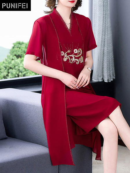 เดรสวัยผู้ใหญ่40-60ปี เดรสคุณแม่ ชุดเดรสทำงานวัยผู้ใหญ่ แบรนด์ MAMA DRESS