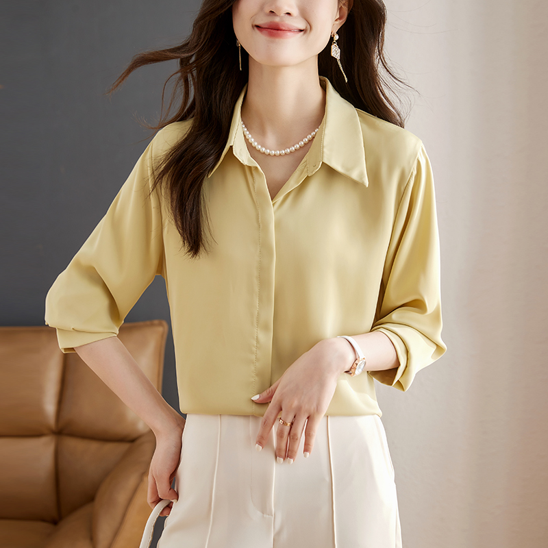 เสื้อเชิ้ตผู้หญิงแขนยาว เสื้อเชิ้ตผู้หญิงใส่ทํางาน 390 บาทต่อชิ้น ฟรีค่าจัดส่ง