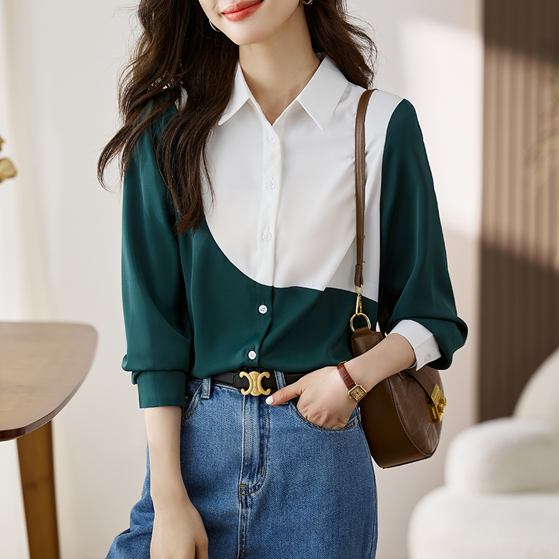 เสื้อเชิ้ตผู้หญิงแขนยาว เสื้อเชิ้ตผู้หญิงใส่ทํางาน 390 บาทต่อชิ้น ฟรีค่าจัดส่ง