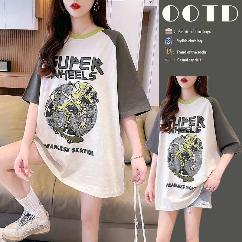 เสื้อยืดคนอ้วนแบบโอเวอร์ไซส์แบบ ulzzang fashion สนใจทักแชท