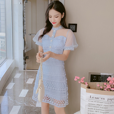 เดรสวัยรุ่น เดรสลูกไม้ชีฟอง By Meiyi women's clothing