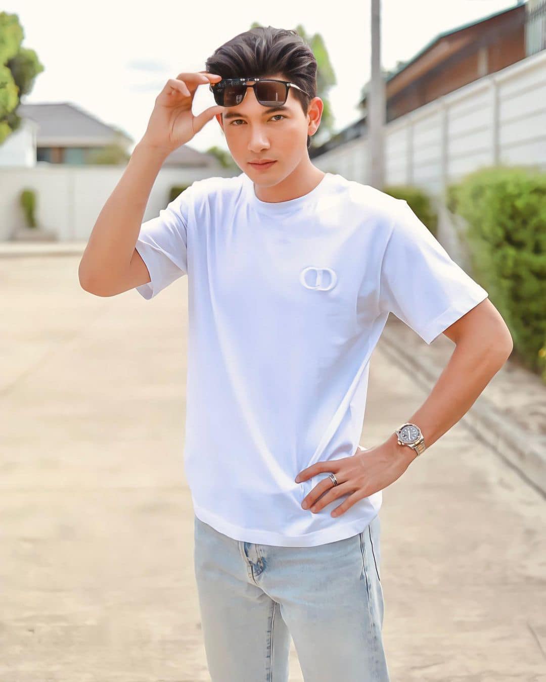 Dior White CD Icon Relaxed-Fit T-Shirt