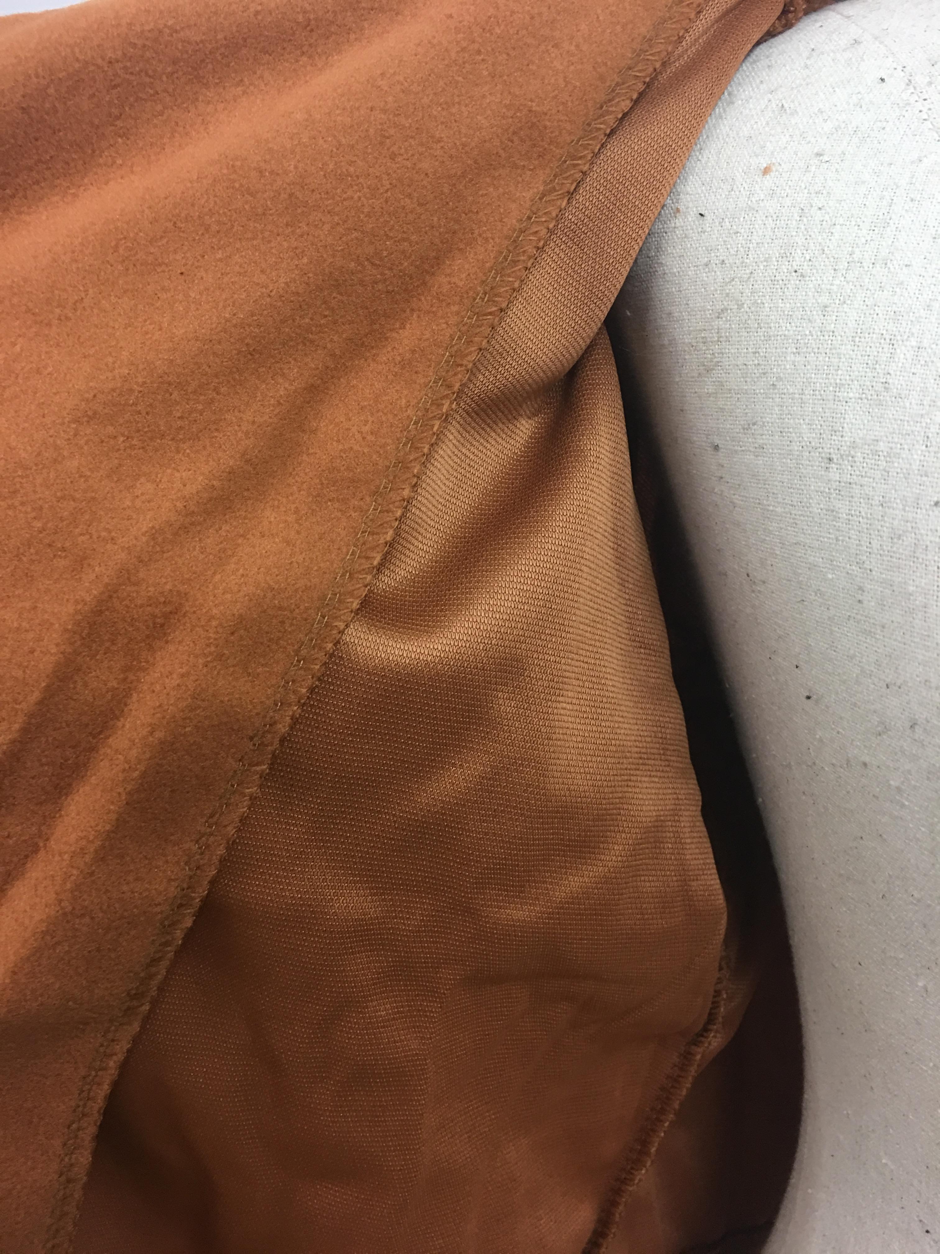 เสื้อโค้ท jacket ตัวสั้น สีน้ำตาล ผ้าสักกะหลาด ไม่หนา ทรงสวย ใส่คลุมเก๋ๆ น้ำตาล