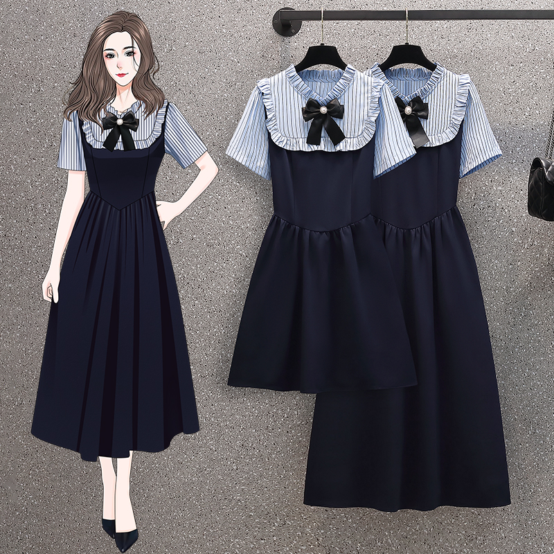 เดรสแขนสั้น มีไซส์ L-4XLอก 38-47 นิ้ว ใส่ได้ทั้งสาวหุ่นดีน่ารักจนถึงสาวอวบพลัสไซส์ จัดส่งฟรี! ทักแชทสั่งซื้อ
