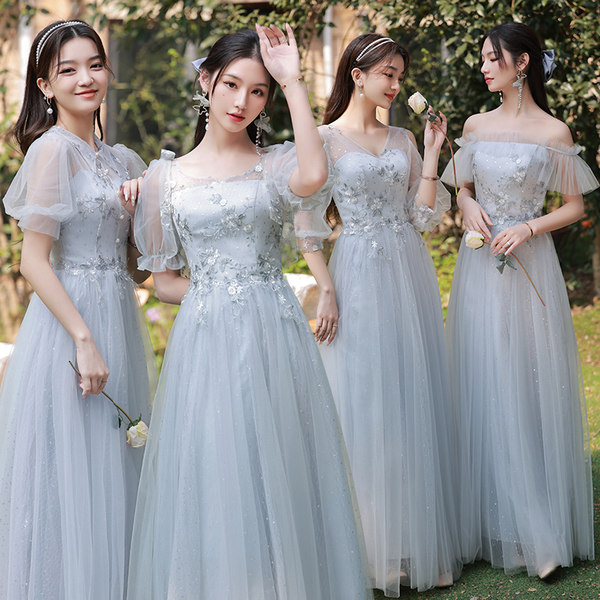 ชุดเพื่อนเจ้าสาวสีฟ้า ชุดเพื่อนเจ้าสาว ชุดไปงานแต่งงาน