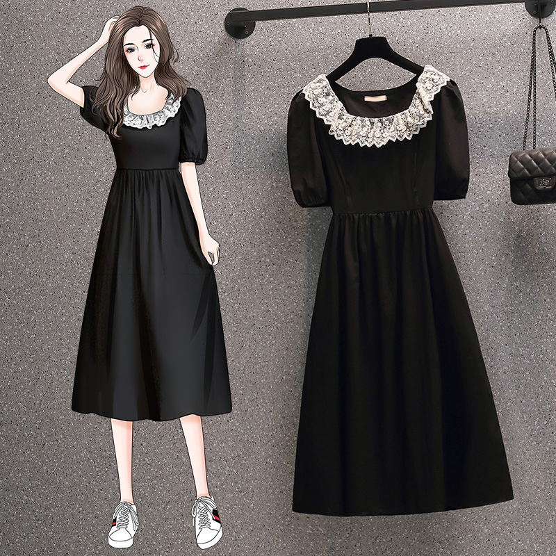 เดรสแขนสั้น มีไซส์ L-4XLอก 38-47 นิ้ว ใส่ได้ทั้งสาวหุ่นดีน่ารักจนถึงสาวอวบพลัสไซส์