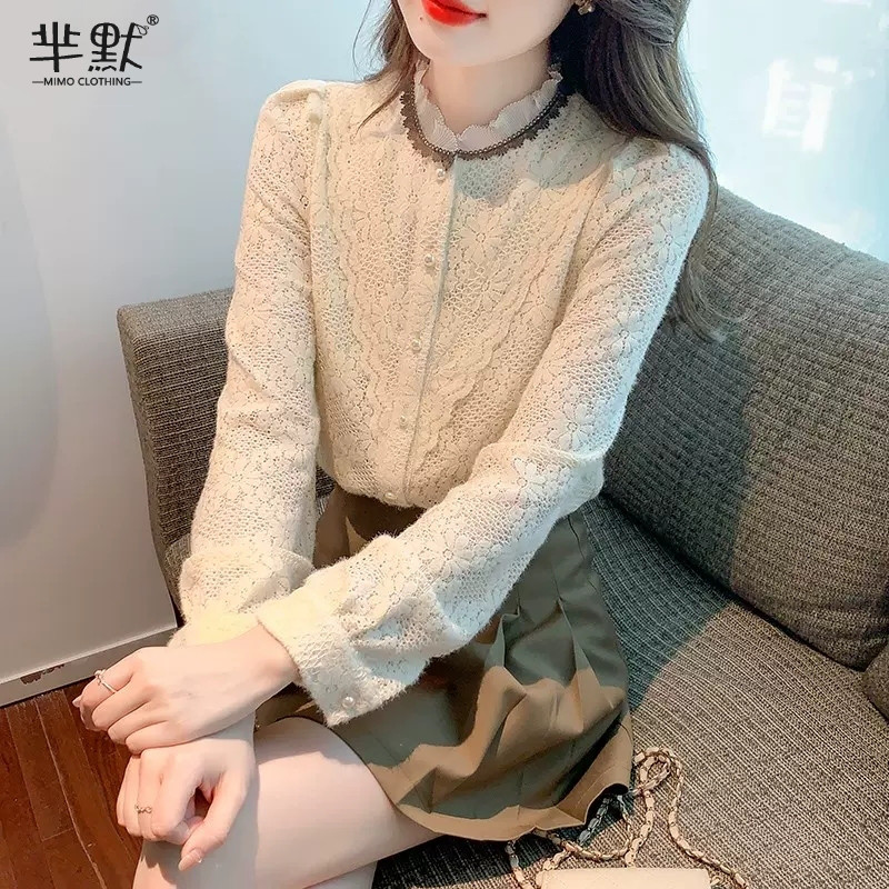 เสื้อลูกไม้ เสื้อเชิ้ตแขนยาว
