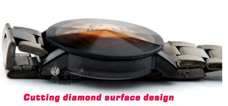 นาฬิกาข้อมือผู้หญิง สาย Stainless steel หน้าปัด สไตล์ diamon cut รูป หอไอเฟล ด้านใน สวยเก๋ ไม่ซ้ำใคร no 2006046