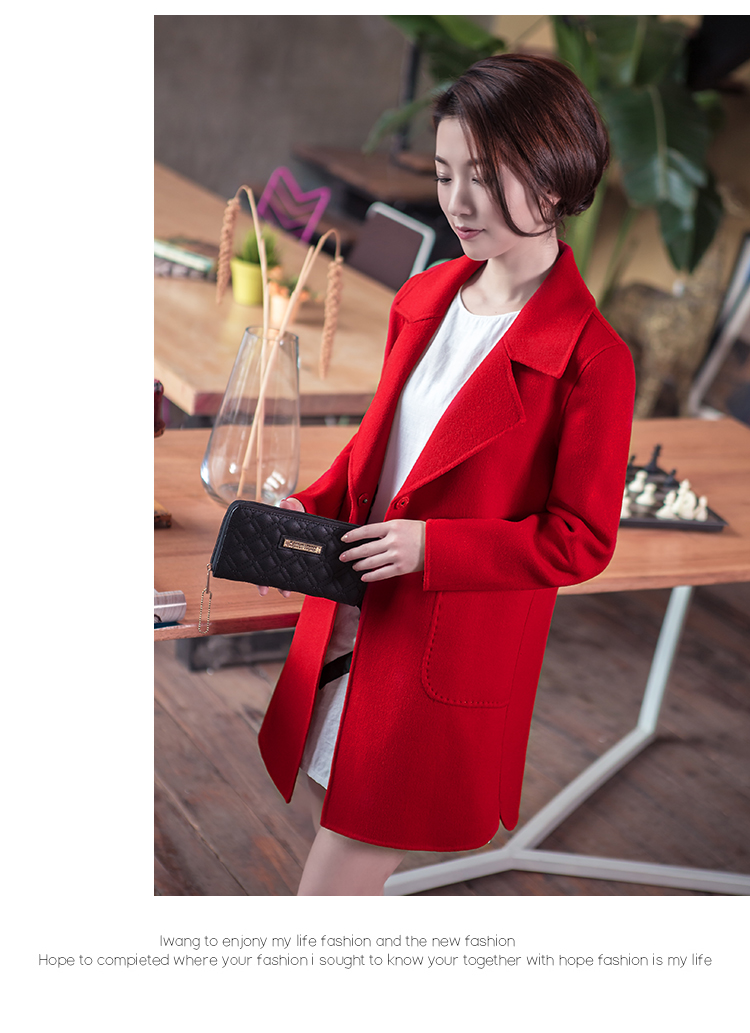 เสื้อโค้ท สไตล์เกาหลี ทรงคลาสสิค ใส่ง่ายเข้ากับทุกชุด กันหนาวได้ดี พร้อมส่ง สีแดง