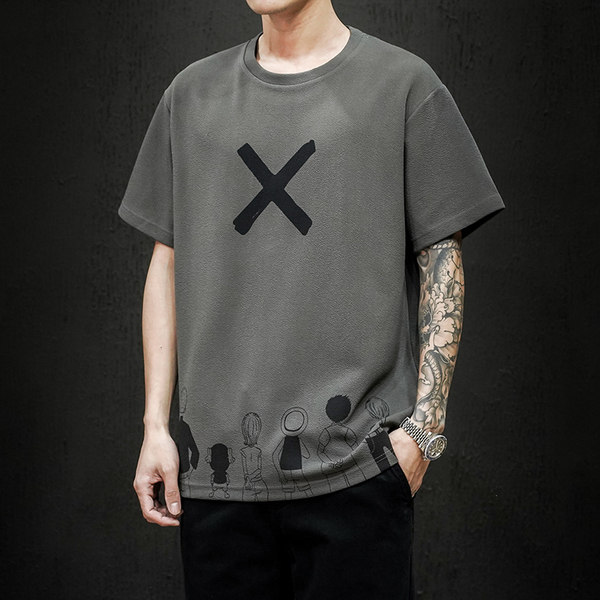 เสื้อยืดผู้ชายอ้วน S-5XL(อกเสื้อ39-51นิ้ว)