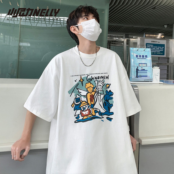 เสื้อยืดคอกลม ผู้ชาย เสื้อยืดผู้ชายเกาหลี เสื้อยืดเกาหลี แบรนด์ NELLY