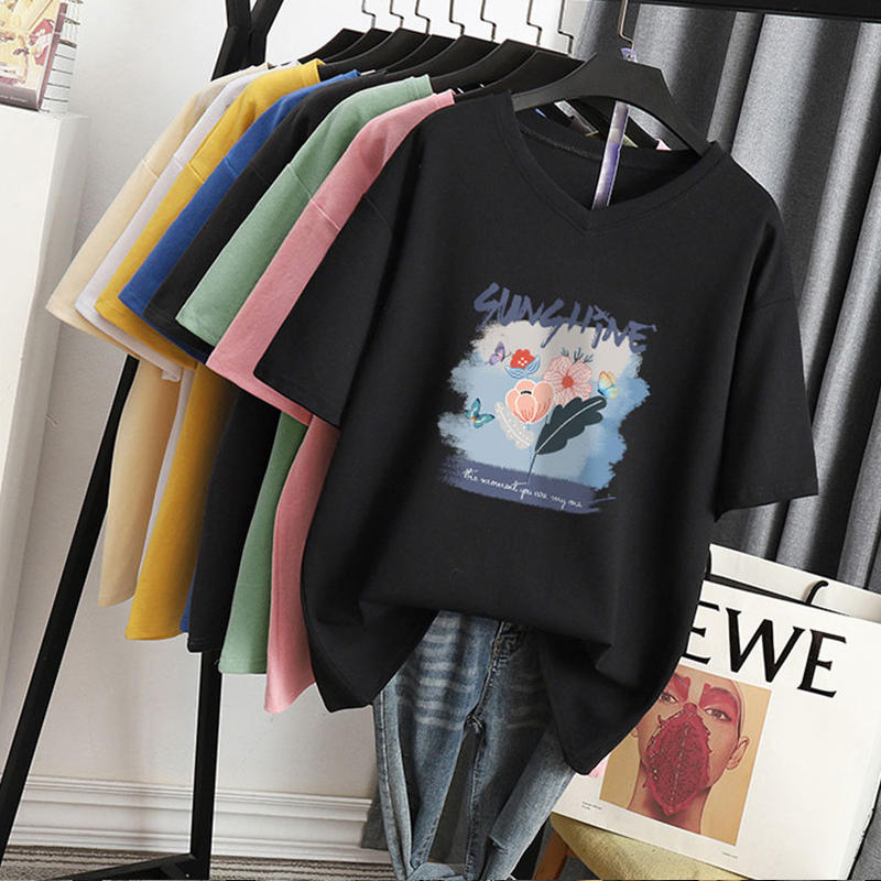 เสื้อโอเวอร์ไซส์เกาหลี เสื้อยืดพลัสไซส์ เสื้อยืดคนอ้วน เสื้อยืดโอเวอร์ไซส์ผู้หญิง