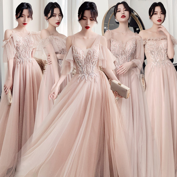 ชุดเพื่อนเจ้าสาวสีชมพู ชุดเพื่อนเจ้าสาว ชุดไปงานแต่งงาน