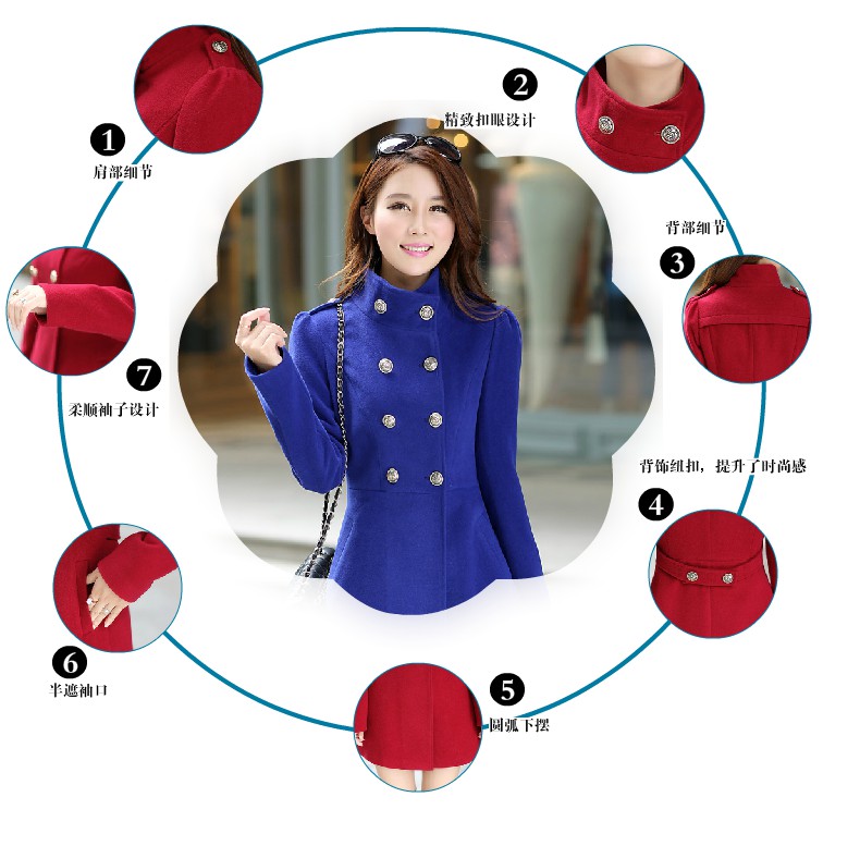 เสื้อโค้ทตัวยาว ทรงสวย ใส่คลุมเป็นเดรสสั้นได้เลย สีน้ำเงิน พร้อมส่งจ้า น้ำเงิน