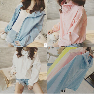 เสื้อคลุมกันลม คอตั้ง ผ้าโพลิ สีน่ารัก ใส่ออกกำลังกายน่ารักมากๆ