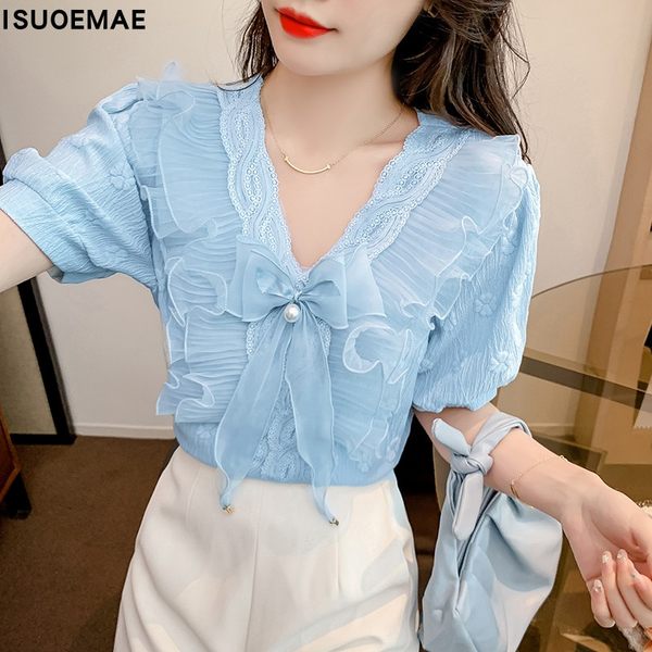 เสื้อลูกไม้ แขนสั้น