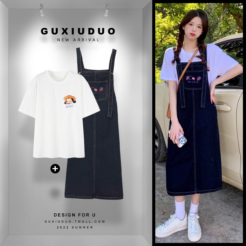 เดรสแขนสั้นมีไซส์L-4XLอก38-47นิ้ว