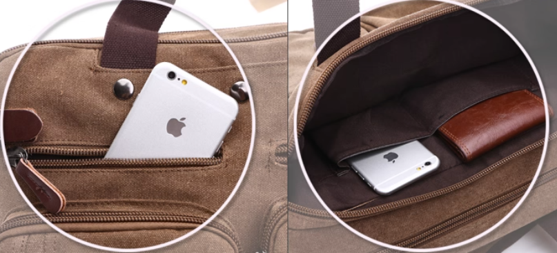 กระเป๋าเป้ กระเป๋าสะพาย ผ้าแคนวาส แบบมีหูจับ และ มีสายสะพายหลัง แบบเก็บได้ กระเป๋าเป้ผ้าแคนวาส 969262