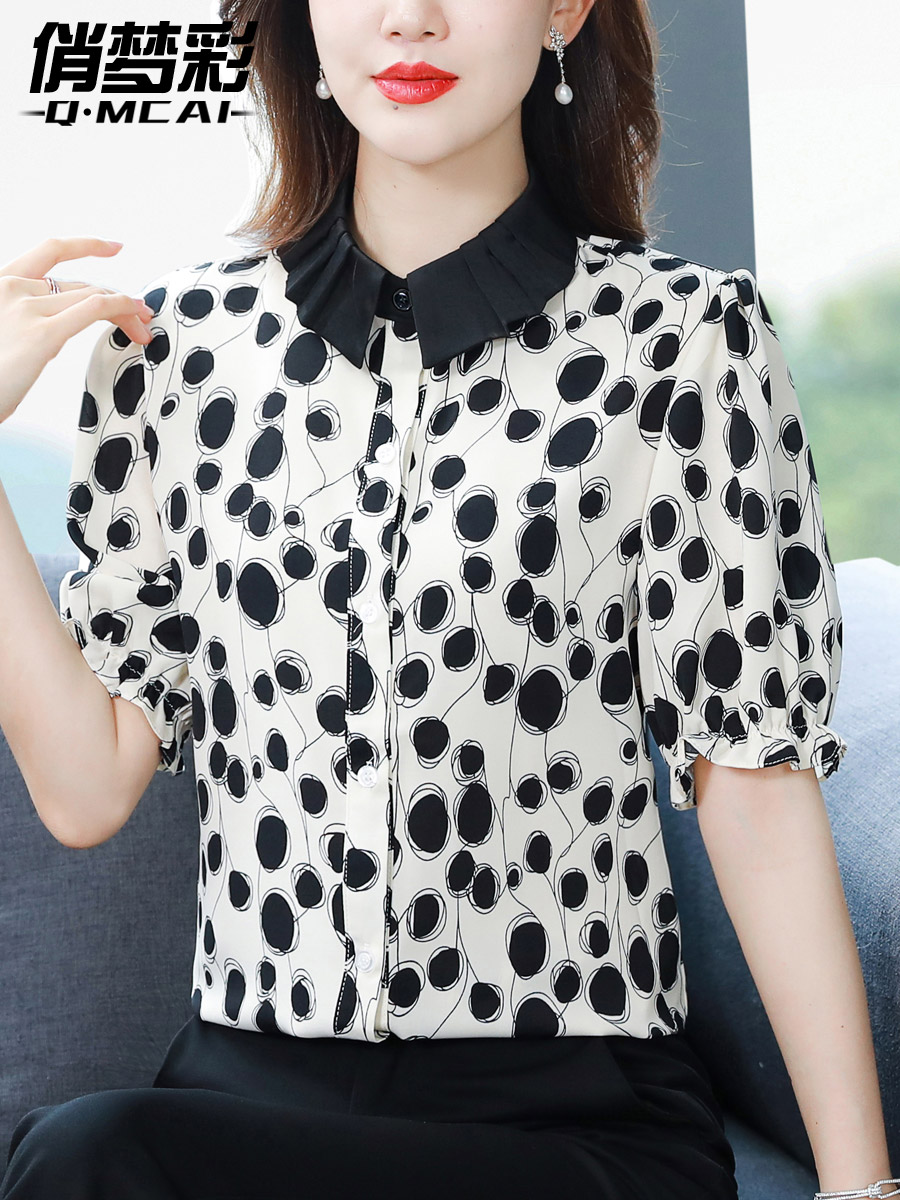 เสื้อชีฟอง เสื้อแฟชั่นสุภาพสตรีวัยผู้ใหญ่ มีไซต์ อก34นิ้ว-43นิ้ว