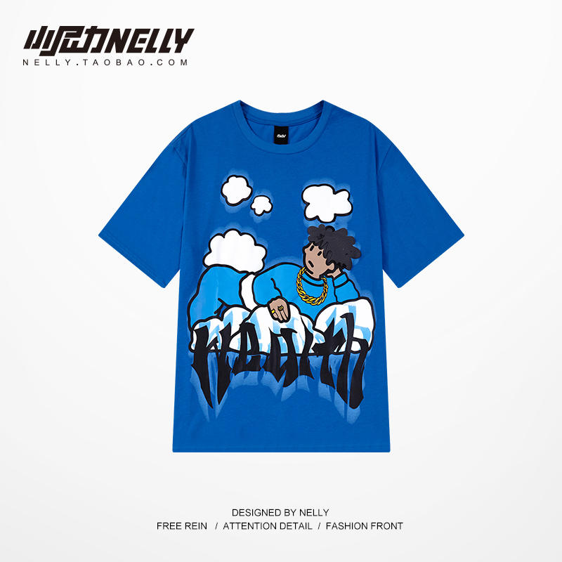 เสื้อยืดคอกลม ผู้ชาย เสื้อยืดผู้ชายเกาหลี เสื้อยืดเกาหลี แบรนด์ NELLY
