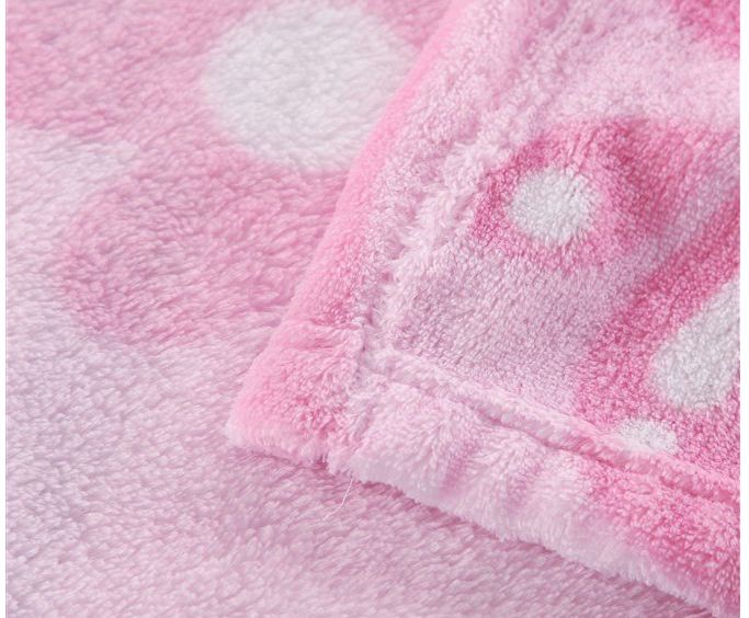 ผ้าห่มกำมะหยี่ เนื้อนุ่ม Hello Kitty สีชมพู