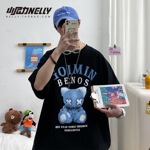เสื้อยืดคอกลม ผู้ชาย เสื้อยืดผู้ชายเกาหลี เสื้อยืดเกาหลี แบรนด์ NELLY