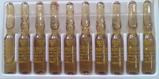 วิตซีกล่องเขียว 10 กล่อง (100 หลอด) V-C Injection วิตามินซีเข้มข้น 500 mg. -