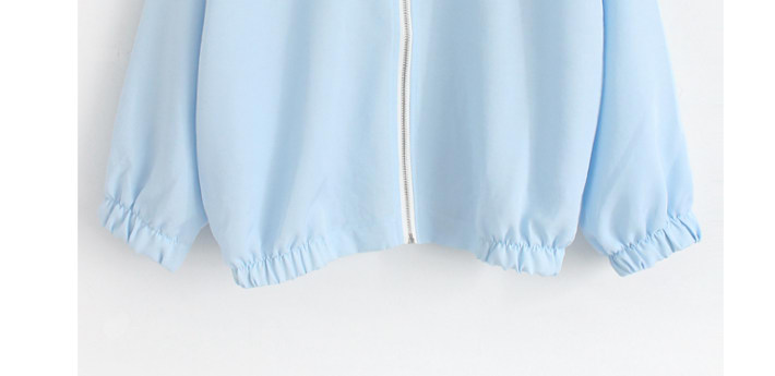 เสื้อคลุมทรงเก๋ๆ สีฟ้า จั๊มเอวและจั๊มแขน พร้อมส่ง same pic