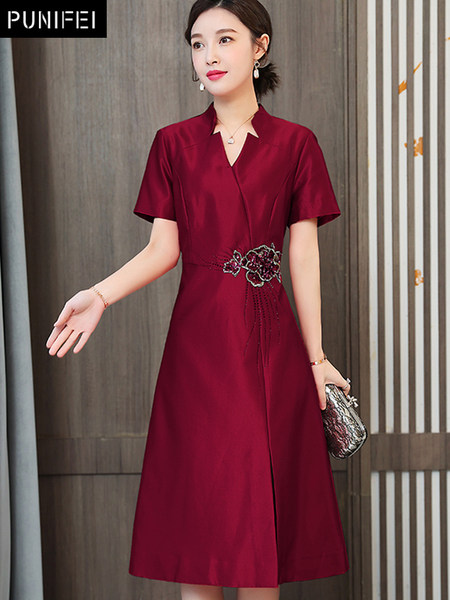 เดรสวัยผู้ใหญ่40-60ปี เดรสคุณแม่ ชุดเดรสทำงานวัยผู้ใหญ่ แบรนด์ MAMA DRESS