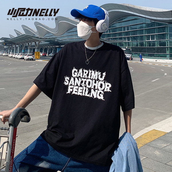 เสื้อยืดคอกลม ผู้ชาย เสื้อยืดผู้ชายเกาหลี เสื้อยืดเกาหลี แบรนด์ NELLY