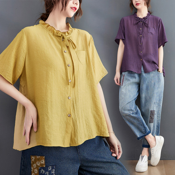 เสื้อลินิน แบบเสื้อสวยๆ เสื้อผ้าฝ้ายลินิน เสื้อเชิ้ตผ้าลินิน BY LININ