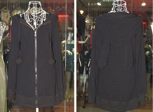 พร้อมส่ง - เสื้อกันหนาวฮู้ดดี้ แฟชั่นเกาหลี กระต่าย น่ารัก เลือกสีด้านใน