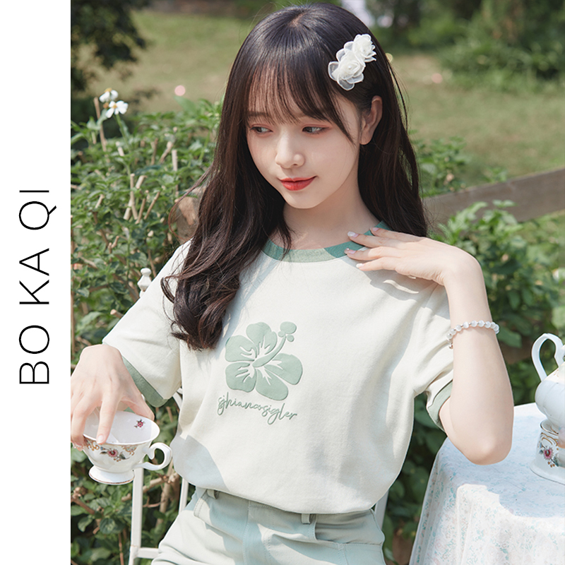 เสื้อผ้าวัยรุ่นเกาหลี เสื้อยืดวัยรุ่นผู้หญิง มีขนาด S M L XL