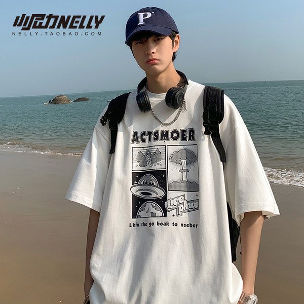 เสื้อยืดคอกลม ผู้ชาย เสื้อยืดผู้ชายเกาหลี เสื้อยืดเกาหลี แบรนด์ NELLY