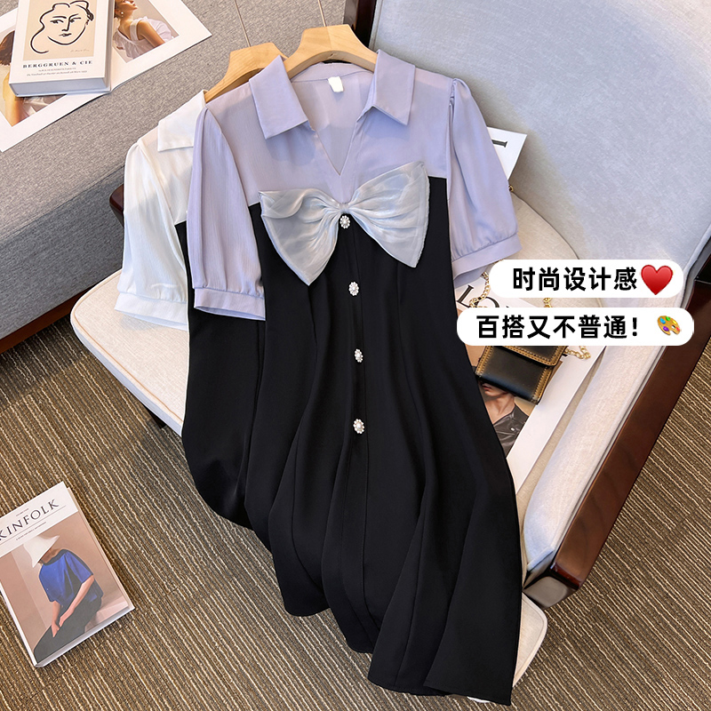 เดรสแขนสั้น มีไซส์ L-4XLอก 38-47 นิ้ว ใส่ได้ทั้งสาวหุ่นดีน่ารักจนถึงสาวอวบพลัสไซส์