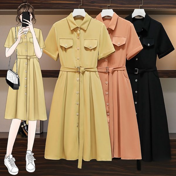 ชุดเดรสคนอ้วนวัยรุ่น เดรสสาวอวบ เดรสคนอ้วน BY PLUS SIZE Girl