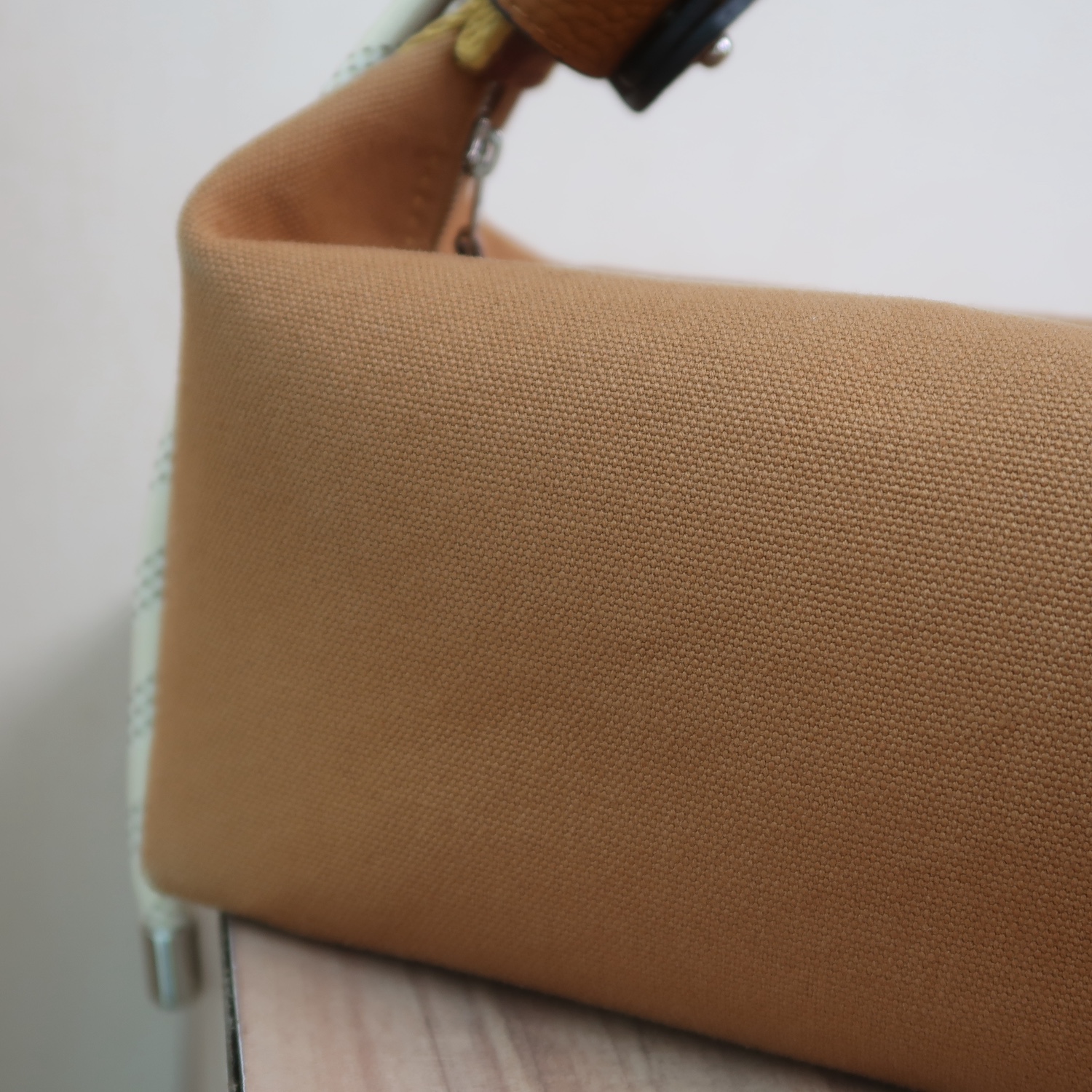 Hermes Brown Canvas Bride-A-Brac Case Small Bag