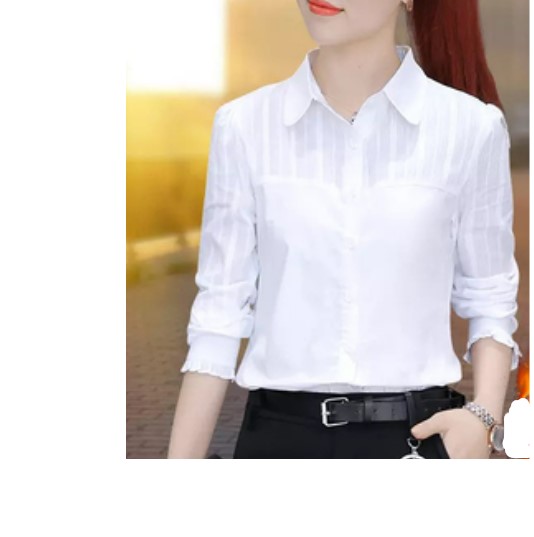 เสื้อเชิ้ตผู้หญิง แขนสั้น แขนยาว สีขาว คอปก เสื้อเชิ้ต ใส่ทำงาน ใส่ออกงาน ดีไซน์ ลายเกาะอก สวย ๆ 307668