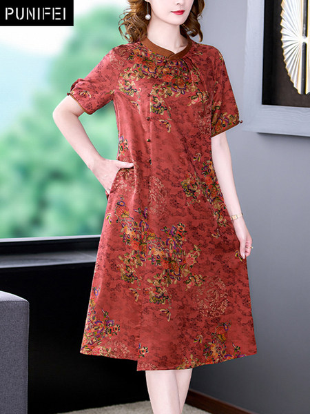 เดรสวัยผู้ใหญ่40-60ปี เดรสคุณแม่ ชุดเดรสทำงานวัยผู้ใหญ่ แบรนด์ MAMA DRESS