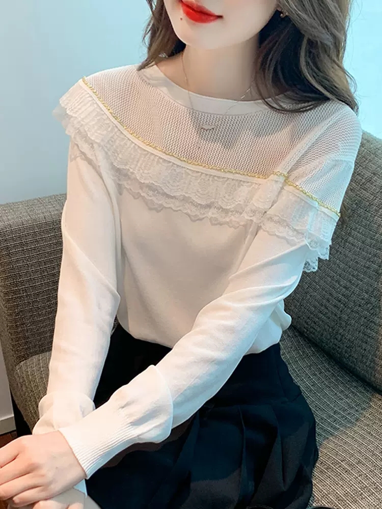เสื้อลูกไม้ เสื้อเชิ้ตแขนยาว