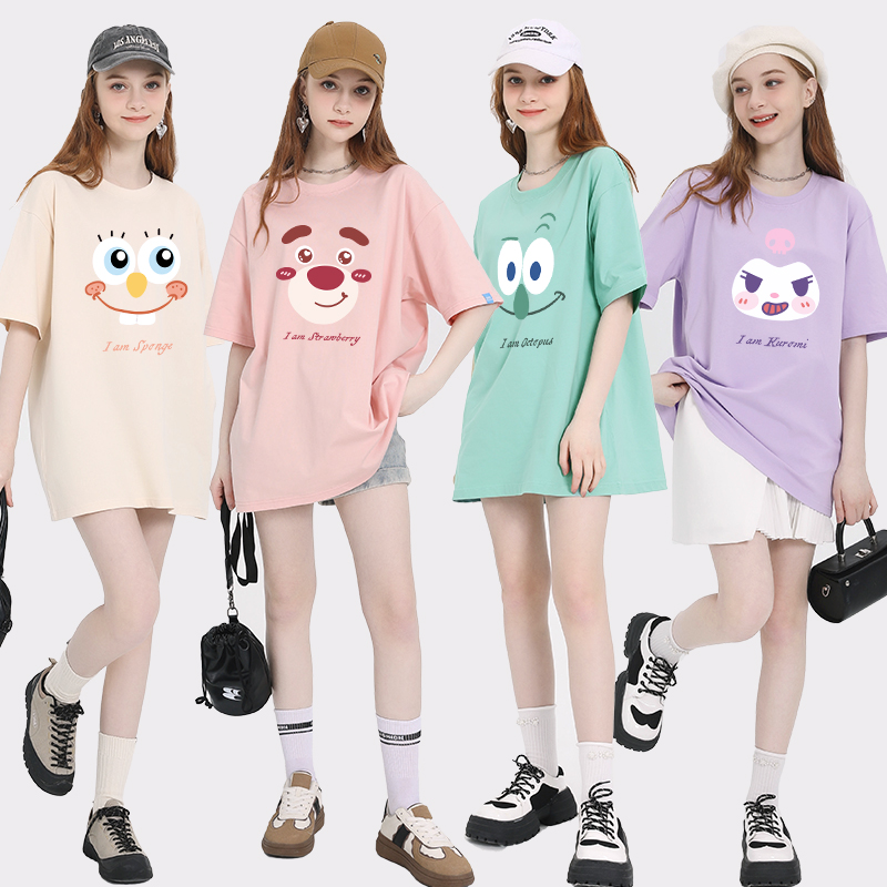 เสื้อผ้าวัยรุ่นเกาหลี เสื้อยืดวัยรุ่นผู้หญิง มีขนาด S M L XL