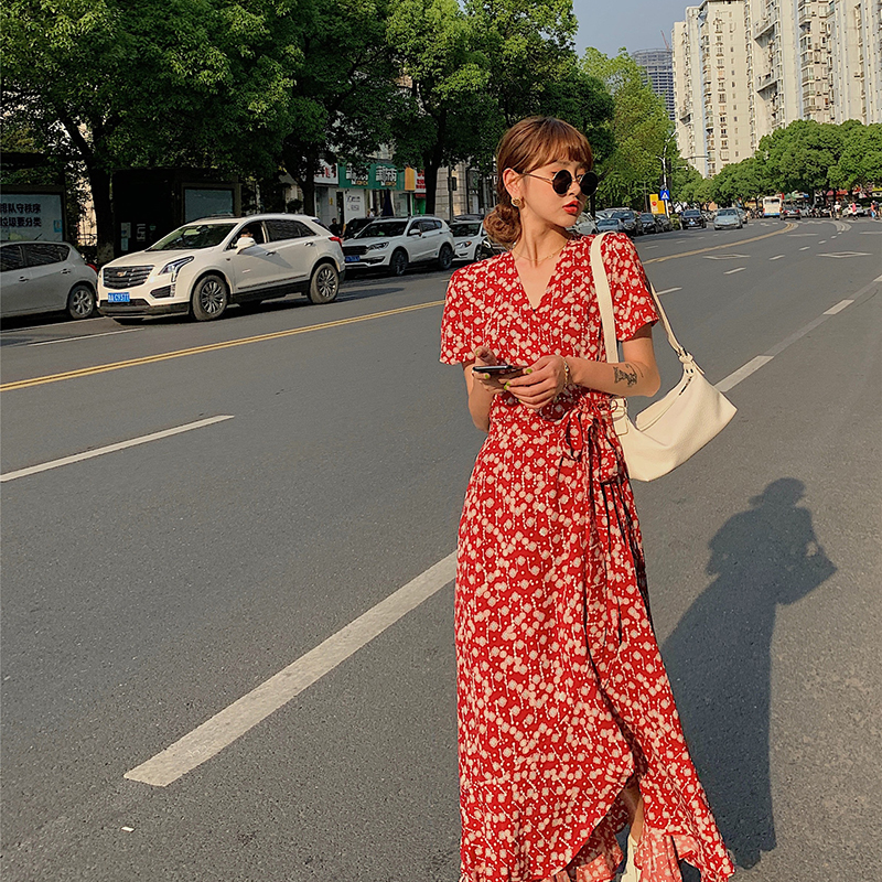 เดรสแขนสั้น มีไซส์ L-4XLอก 38-47 นิ้ว ใส่ได้ทั้งสาวหุ่นดีน่ารักจนถึงสาวอวบพลัสไซส์