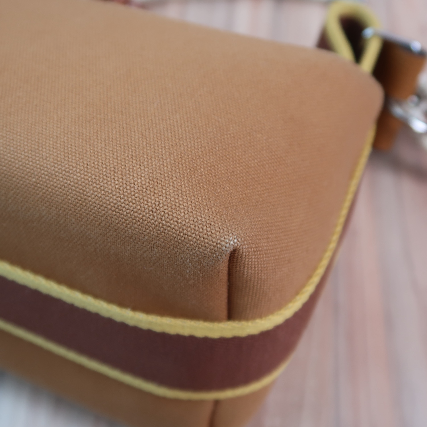Hermes Brown Canvas Bride-A-Brac Case Small Bag