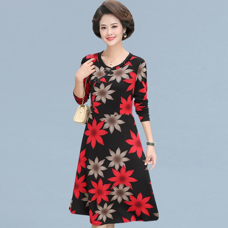 เดรสวัยผู้ใหญ่40-60ปีเดรสคุณแม่