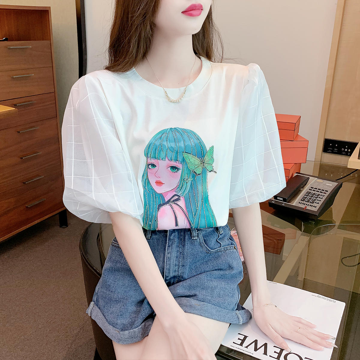 เสื้อยืดวัยรุ่นน่ารักๆ เสื้อวัยรุ่นแขนสั้น เสื้อผ้าวัยรุ่นเกาหลี แบรนด์ Wiyike