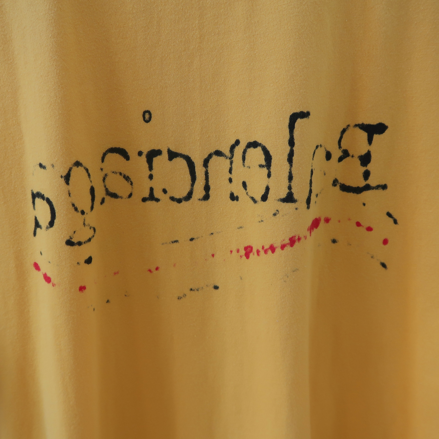 Balenciaga Yellow Wave Logo T Shirt