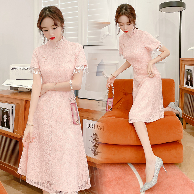 เดรสแขนสั้น มีไซส์ L-5XLอก 38-48 นิ้ว ใส่ได้ทั้งสาวหุ่นดีน่ารักจนถึงสาวอวบพลัสไซส์